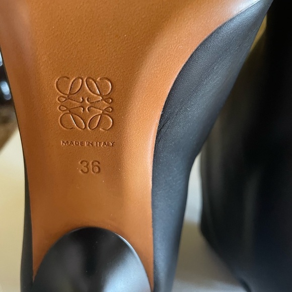 Loewe Black Pointed Toe Flamenco Ankle Stiletto Heel Pull On Boots Size 6 - Picture 6 of 12